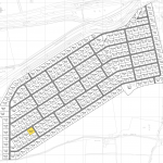 Property for sale by Auction A black and white grid map depicts numbered plots within a designated area, with each plot labeled by a unique identifier. Standing out from the rest, Plot 43 is highlighted in yellow and located near Down Lane in Guildford GU3 1DQ. Presented by Palace Auctions