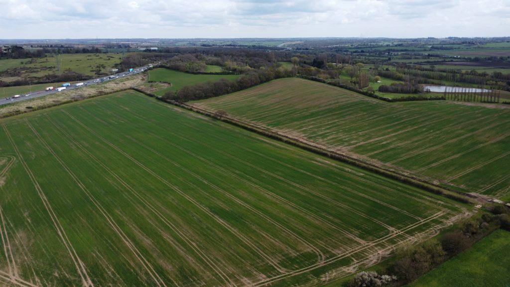 Land at epping farm airel views taken by drone at Palace Auctions