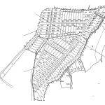 A detailed map displaying a plotted area with labeled sections and lots, including plot C38 on Dundry Lane in Bristol, recently sold by Palace Auctions. There are several sections labeled A to D and B1 to B52, each having numbered lots. The map shows pathways, an entrance on the left, and undeveloped land areas surrounding the plots.