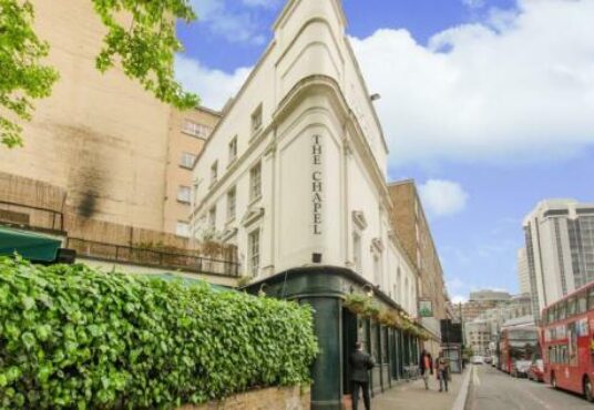 An advertisement image for a distressed hotel group for sale below market value in Central London, available through Palace Auctions