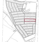 Property for sale A black and white HM Land Registry map displays a grid layout of Surrey land parcels in Tandridge. Highlighted in red, the central-right plot presents a unique development opportunity Warlingham, with north indicated at the top right. Presented by Palace Auctions