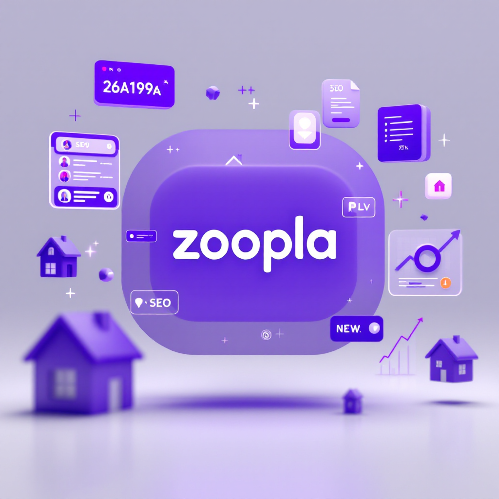 Property for sale A purple-themed graphic features 