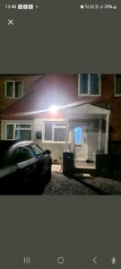 Property for sale A car is parked in front of a two-story house at night. Perfect as an investment property Leicester offers, it has a white front door with a lit porch and gravel driveway, creating an inviting atmosphere. Presented by Palace Auctions
